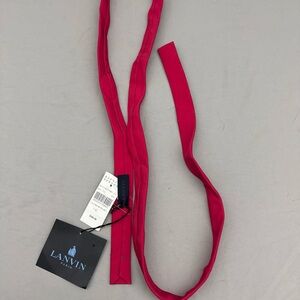 Lanvin Vibrant Red Matte Jersey Neck Tie